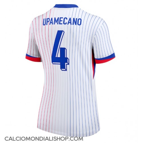 Maglie da calcio Francia Dayot Upamecano #4 Seconda Maglia Femminile Europei 2024 Manica Corta